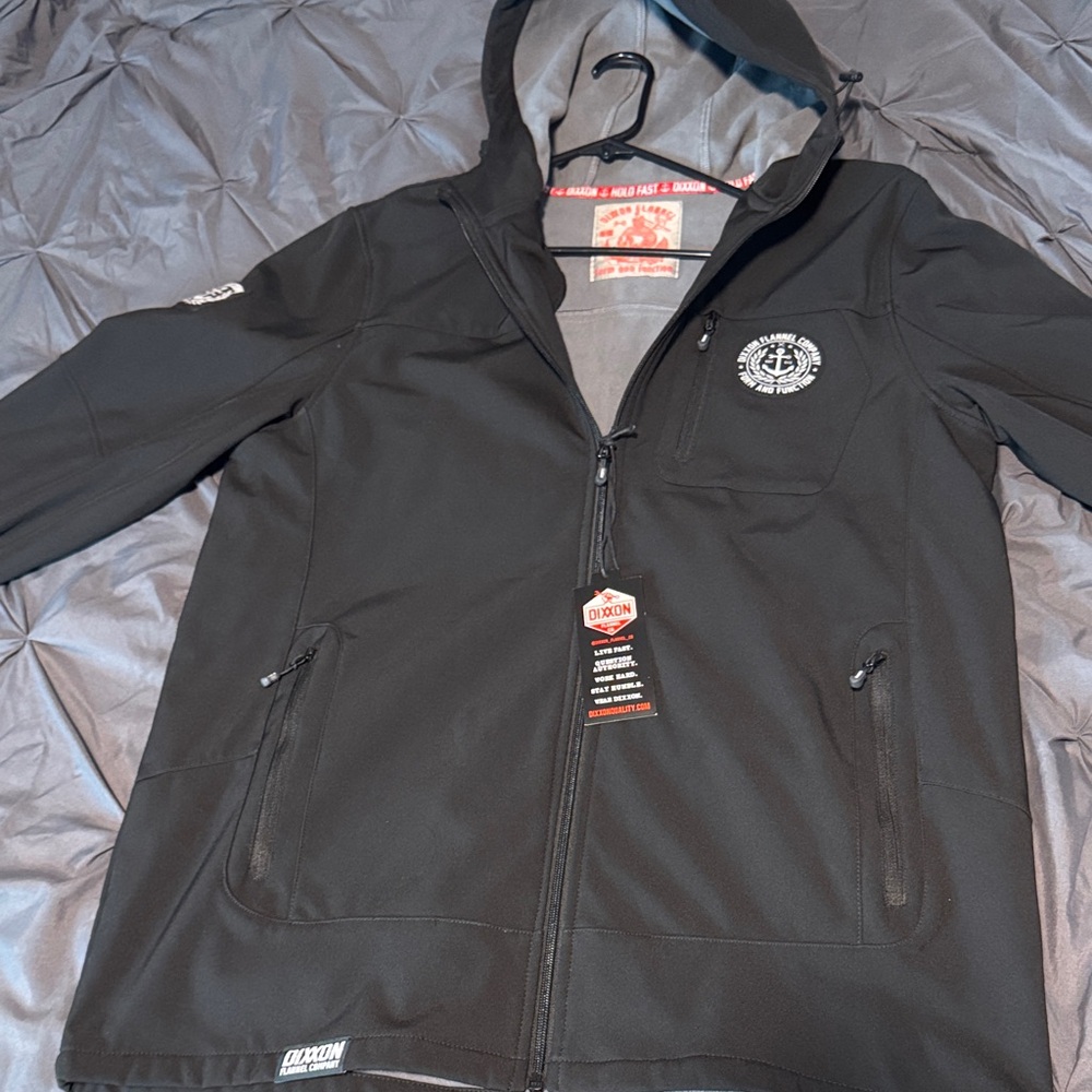 DIXXON Black Hooded Jacket with Logo